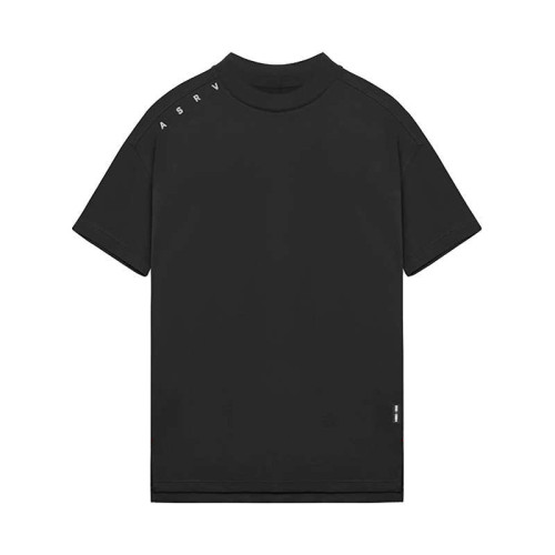 Men tshirt GYM男t恤青年寬松半高領短袖下擺開叉德絨Man t-shirt