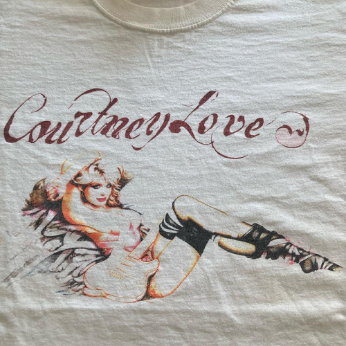 Courtney Love科特妮·洛芙簡約人像雅痞風chic嘻哈短袖男T恤純棉