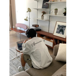 純棉長袖寬松男T恤秋季潮牌美式復古寬松百搭套頭圓領內搭上衣男