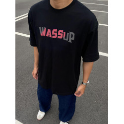 WASSUP重磅純棉短袖男t恤2025新款夏季高級感痞帥半袖寬松上衣潮