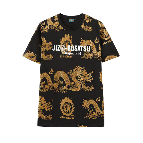 ONIARAI/鬼洗24春夏新品地藏小王五龍(金）滿印短袖男T恤 J850174