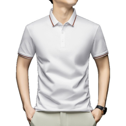 2025夏季polo衫男士高級感短袖翻領上衣男T恤衫新款休閒商務t恤