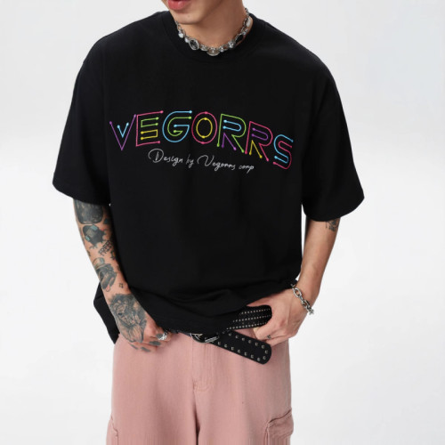 VEGORRS原創品牌新款短袖男T恤潮牌 美式短袖女