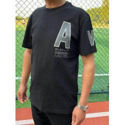G4 夏季全棉圓領字母印花簡單時尚休閒透氣短袖超酷修身潮男T恤衫