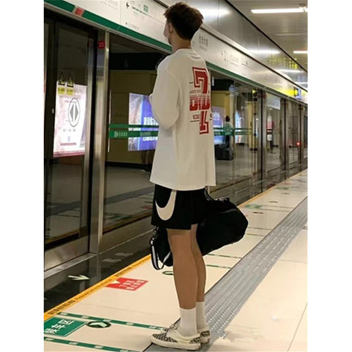 美式潮牌小衆設計感印花重磅短袖T恤男款夏季寬松休閒打底上衣服