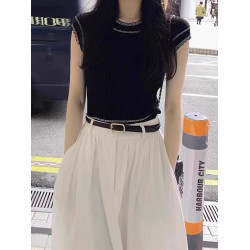 XZOXZO夏季鹽系穿搭配一整套禦姐港風休閒時尚兩件套裝連衣裙子女