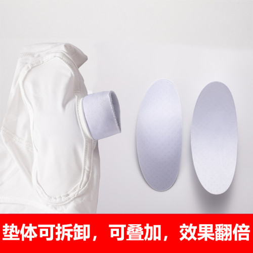 黑寬肩膀墊肩神器美肩霤肩斜肩窄肩直角肩墊仿真隱形男t恤打底衣