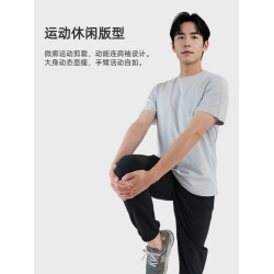 織荊鳥 | 索羅娜棉感速乾男T恤短袖運動2025新款純色圓領薄款立裁