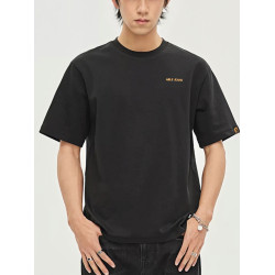 新款短袖全棉T恤衫男ABLE JEANS休閒體恤黑色修身打底圓領男t恤潮