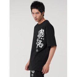 oniarai鬼洗 春夏新品  潮牌寬松上衣痛圓領短袖男T恤 B24157