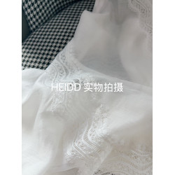 HEIDD 法國S家2025夏法式甜美減齡刺綉鏤空收腰背心連衣裙【一】