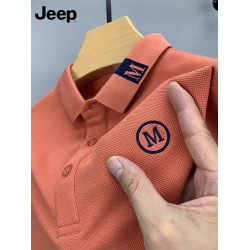 JEEP吉普純棉polo衫短袖男翻領夏季2025款高級寬松重磅男t恤