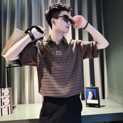 短袖polo衫男t恤2024新款男裝上衣痞帥夏裝衣服半袖帥t
