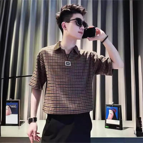 短袖polo衫男t恤2024新款男裝上衣痞帥夏裝衣服半袖帥t