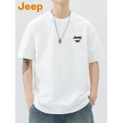 JEEP吉普男t恤短袖純棉潮流休閒青年百搭2024夏季薄款上衣體恤男