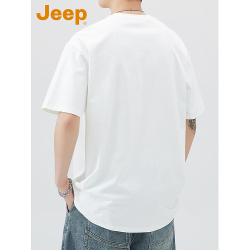 JEEP吉普男t恤短袖純棉潮流休閒青年百搭2024夏季薄款上衣體恤男