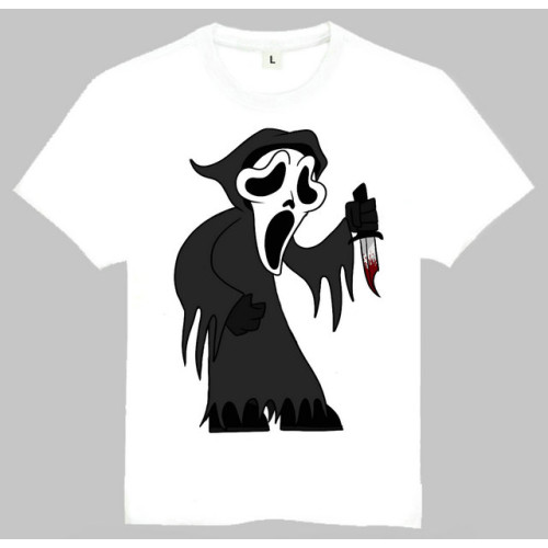 ScreamT-shirt驚聲尖叫T恤歐美潮流T恤白面具男T恤