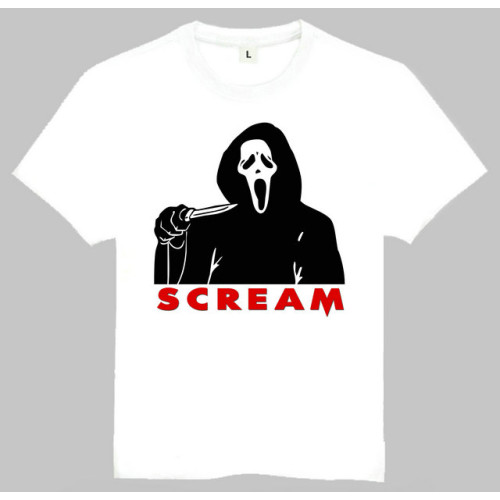 ScreamT-shirt驚聲尖叫T恤歐美潮流T恤白面具男T恤