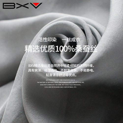 BXV真絲連衣裙女2025夏季新款無袖灰色裙子桑蠶絲氣質顯瘦長裙潮