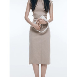 J家 瑞典系列商場 女裝2025夏季新款蓋袖優雅修身連衣裙1275644