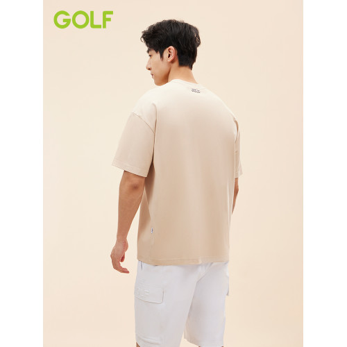 GOLF/高爾夫短袖t恤男夏季涼感透氣純色圓領時尚休閒男t恤短袖