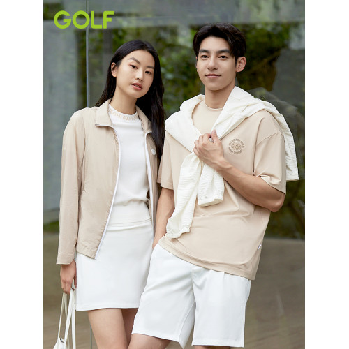 GOLF/高爾夫短袖t恤男夏季涼感透氣純色圓領時尚休閒男t恤短袖