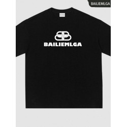 Bailiemlga官方短袖男T恤女夏季美式高街潮牌純棉寬松體恤情侶裝