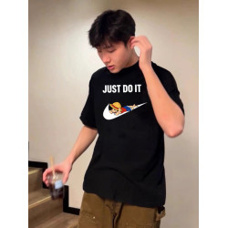 純棉潮牌短袖男T恤衫休閒夏裝新款寬松體恤青少年潮流打底衫上衣