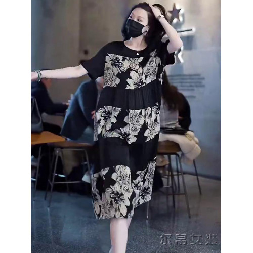 美佳新中式連衣裙女2025新款夏季修身復古風爆款過膝a字裙潮