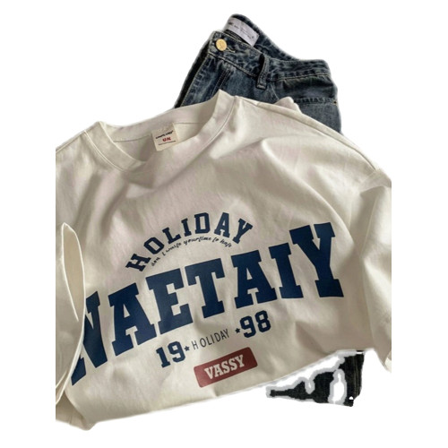 100%重磅純棉美式短袖男款夏季復古衣服潮牌上衣寬松潮流潮男t恤