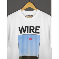 Wire Pink Flag New Wave Punk 龐克新浪潮純棉短袖印花白色男T恤