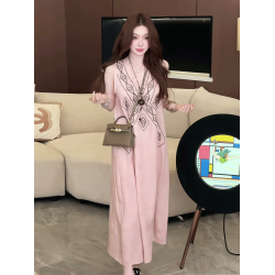 海邊度假風印花無袖連衣裙女裝2025夏季新款法式復古寬松顯瘦長裙