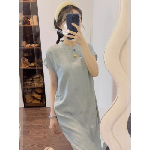 FAshi 2025年夏季新款新中式女裝風改良旗袍高級精緻連衣裙女