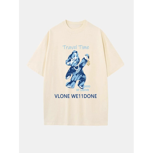 VLONE WE11DONE男女同款夏裝2025新款時尚短袖男t恤聯名上衣