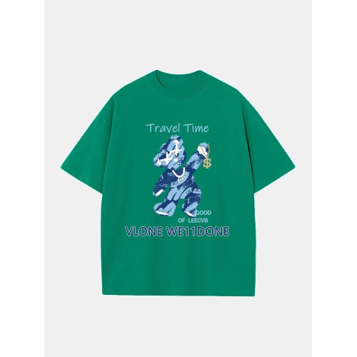 VLONE WE11DONE男女同款夏裝2025新款時尚短袖男t恤聯名上衣