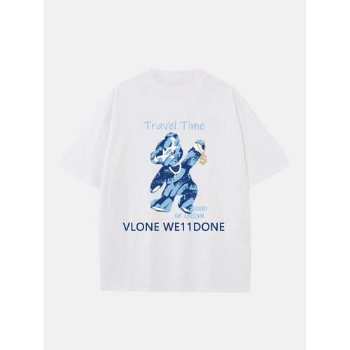 VLONE WE11DONE男女同款夏裝2025新款時尚短袖男t恤聯名上衣