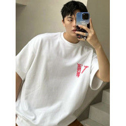 純棉重磅高品質圓領短袖男T恤衫輕奢青年T恤春百搭寬松潮牌上衣夏