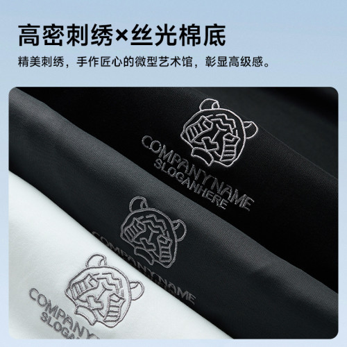 速乾冰絲棉 圓領印花涼感男t恤短袖夏季新款潮透氣半袖體恤衫