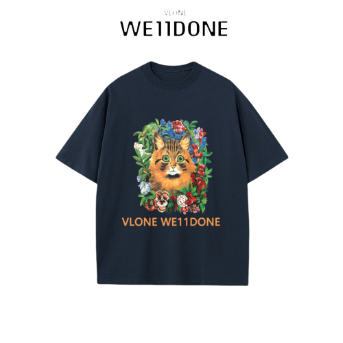 VLONE WE11DONE男女同款夏裝2025新款韓版寬松短袖男t恤聯名上衣
