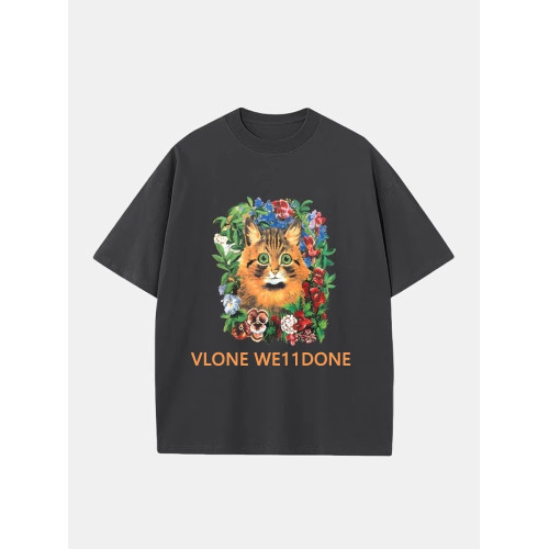 VLONE WE11DONE男女同款夏裝2025新款韓版寬松短袖男t恤聯名上衣