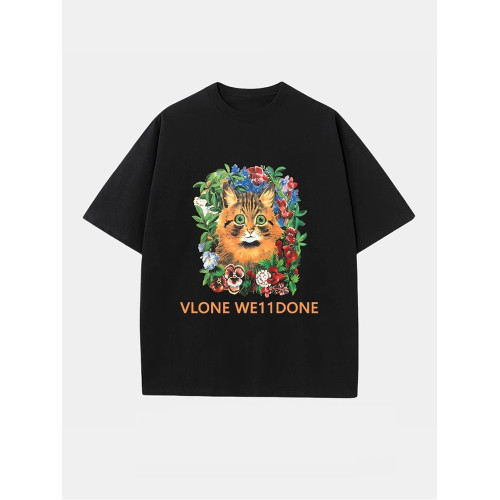 VLONE WE11DONE男女同款夏裝2025新款韓版寬松短袖男t恤聯名上衣