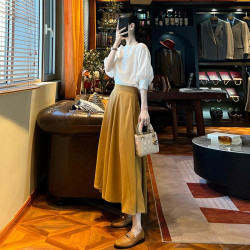 SHOW INGENUITY春夏法式復古方領吊帶顯瘦黑色收腰赫本風連衣裙女