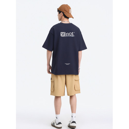 WAINOT潮牌痞帥炸街280g重磅短袖男t恤純棉寬松圓領上衣情侶裝夏