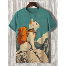 3D digital printed loose casual T-shirt 3D數碼印花寬松男T恤