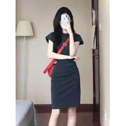 AMT 連衣裙2025新款女夏季顯瘦t恤法式高級感小個子氣質包臀裙子