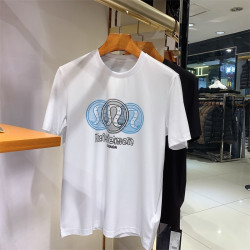 25新款高品質輕奢歐貨圓領短袖男T恤英文設計感時尚簡約修身短袖