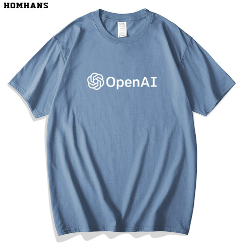 OpenAI 印花短袖重磅純棉人工智能極客GEEK理工學生男T恤寬松夏季