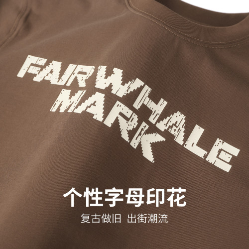 馬克華菲男裝新款休閒t恤男t恤短袖漸變光影夏季馬商場裝