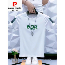 皮爾卡丹短袖男T恤夏季圓領純棉高品質韓版潮流小碼彈力緊身半袖