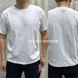 龍鱗戰衣！背部雷射沖孔透氣涼感透氣夏季運動休閒通勤短袖男T恤